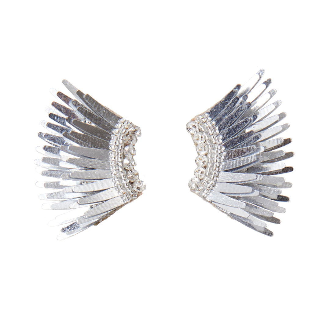 Metallic Mini Madeline Earrings Silver