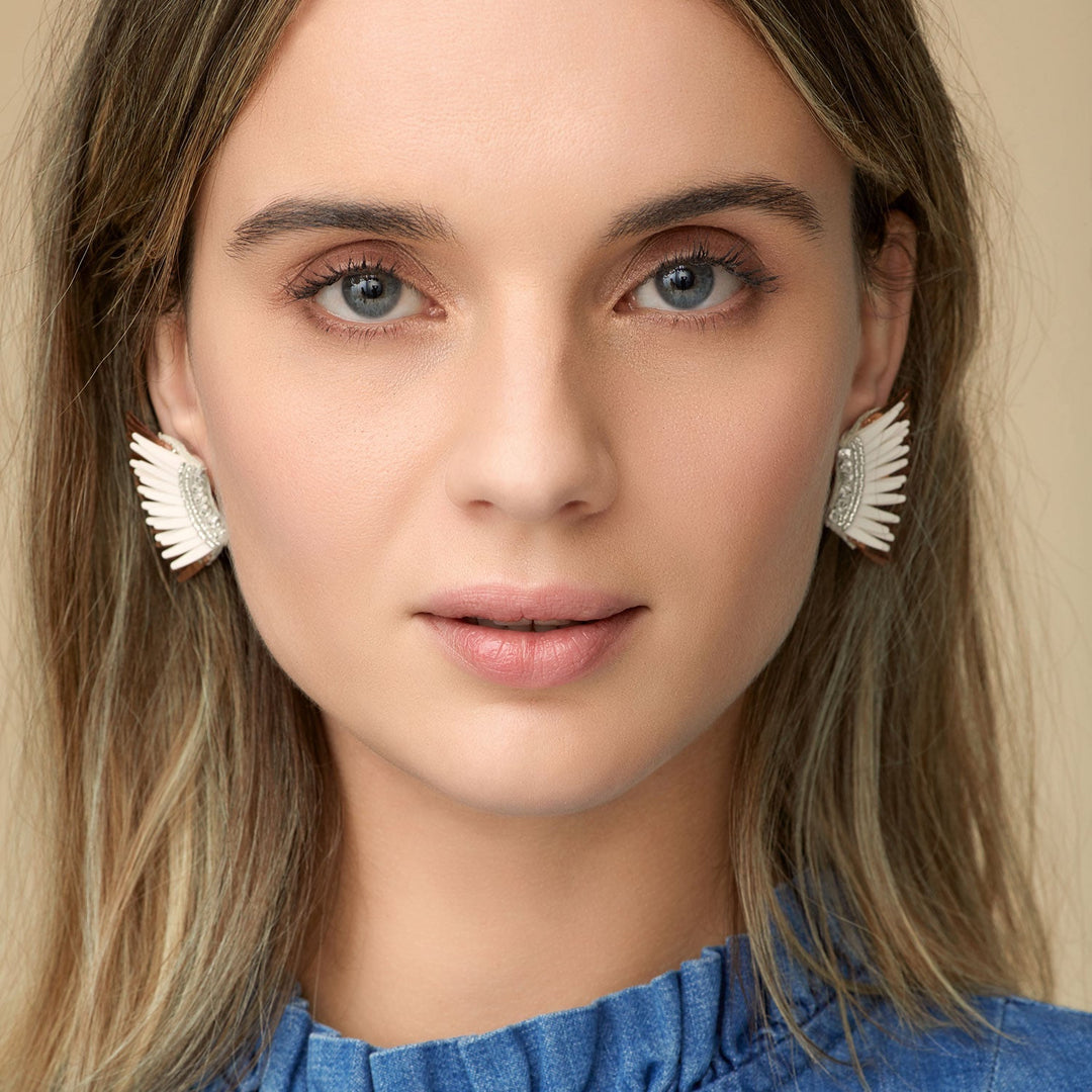 Mini Madeline Earrings White Gold